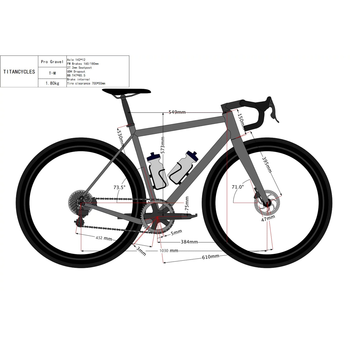 Titanium Gravel Bike Frame GV2603-15